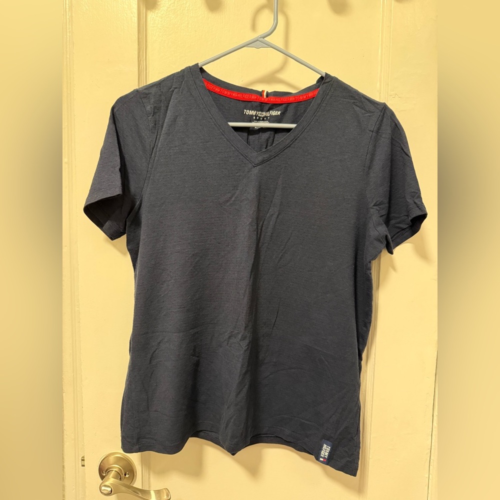 Tommy Hilfiger Sports Women’s Navy V-Neck T-Shirt